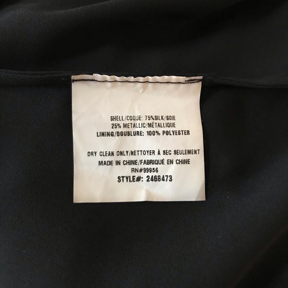 Shoshanna Midnight Collection Black Gold Off Shoulder Maxi Dress - Picture 11 of 11